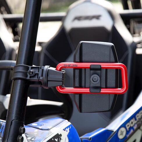 UTV Side Mirrors for 1.65"-2" Roll Cage, Aluminum Solid Bracket, 2023 New UTV Mirrors, Adjustable Satisfactory Viewing Angle Compatible with Polaris RZR, Can Am X3, Kawasaki Mule, Honda Pioneer SXS in Kuwait