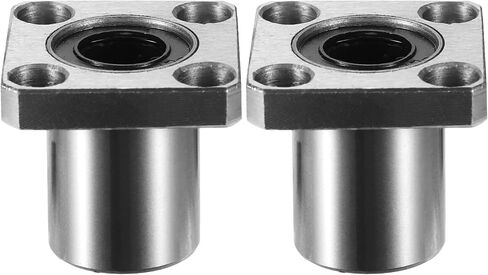 ACROPIX LMK12UU 12 مم IDx21mm ODx30 مم طول شفة مربعة محامل كروية خطية فضية اللون - عبوة من 2 in Saudi Arabia