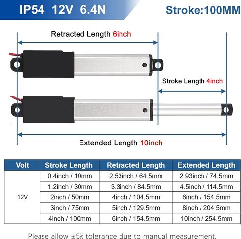 2 Inch 2" Stroke DC 12V Micro Linear Actuator 1.44lbs/6.4N Speed 6"/sec with Mounting Brackets,for Robotics, Home Automation in Saudi Arabia