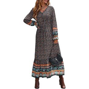 Prettygarden الأكمام الطويلة فستان Maxi للنساء الخام in Kuwait