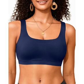 المرأة الرياضة البرازيلي ملابس السباحة الأعلى - السباحة الصدرية بيكيني الأعلى فقط مغرفة الرقبة الاستحمام الأعلى 2025 ملابس السباحة in Kuwait