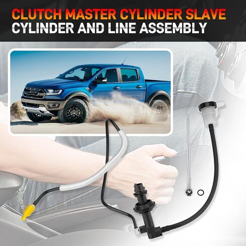 Pre-Filled Clutch Master Cylinder Slave Cylinder and Line Assembly Compatible with Ford Ranger 2.3L 2.5L 3.0L 4.0L Explorer 4.0L Mazda B2300 B2500 B3000 B4000 Navajo Pickup Replace#CC649032 PM0720 in Saudi Arabia