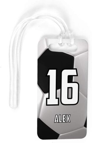 ChalkTalkSPORTS Soccer Luggage & Bag Tag | Personalized Soccer Ball | Medium in Saudi Arabia