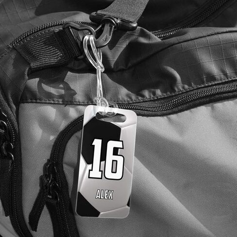 ChalkTalkSPORTS Soccer Luggage & Bag Tag | Personalized Soccer Ball | Medium in Saudi Arabia