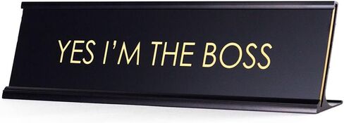 Head Honcho - Black Desk Sign Name Plate for Boss in Saudi Arabia