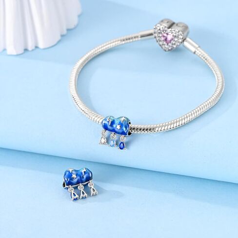 Hapour Tulip Dangle Charm Bracelet Charm, Pendants Beads Charms for Necklaces Women Girls Jewelry Gift, Made of Sterling Silver, Cubic Zirconia & Enamel in Kuwait