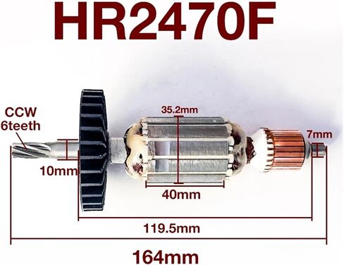 Caarla HR2470F ملحقات الدوار Armature Armature لـ HR2470F HR2460 Hammer Armature Stator Stator Poest (Stator) in Saudi Arabia