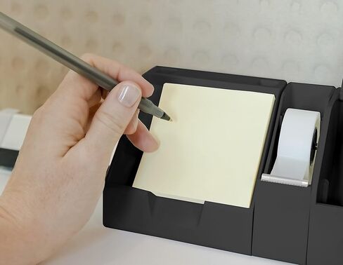 Bostitch Office Sticky Note Holder + Business Card Stand, Includes Pen Holders, Gray in Kuwait