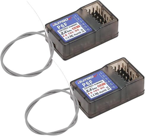 （2PCS ） DUMBORC P6FG 2.4G 6 Channel Gyro Inside Receiver for RC Car Boat Used for DUMBORC X4 X6 Transmitter in Kuwait