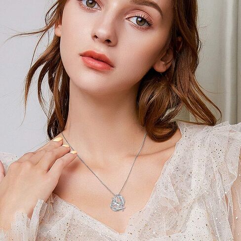 Blue Butterfly Necklace for Women Girls 925 Sterling Silver Butterfly Moonstone Necklace Teardrop Pendant Jewelry Gifts for Butterfly Lovers in Saudi Arabia