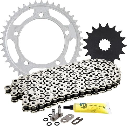 NICHE Drive Sprocket Chain Combo for Suzuki Vstrom 1000 Front 17 Rear 42 Tooth 525 Standard 118 Links in Kuwait