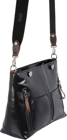 Levy's Leathers Handbag Guitar Strap Adapter Set; Black Leather with Chrome Hardware (TPCS03-BLK) in Saudi Arabia