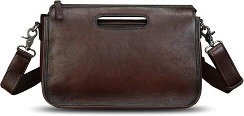 Genuine Leather Purses and Messenger Bag for Men Vintage Leather Briefcase Handbags Satchel Bags Shoulder Bag with Strap in Saudi Arabia