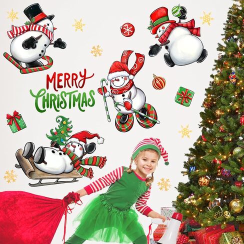 Mfault Merry Christmas Tree ملصقات الحائط، الوردي الأخضر عيد الميلاد الكلب القط مخلب طباعة الزينة غرفة النوم الفن، كرة عيد الميلاد السنة الجديدة 2025 عطلة المنزل ديكور المطبخ الحيوانات الأليفة محبي الهدايا in Kuwait