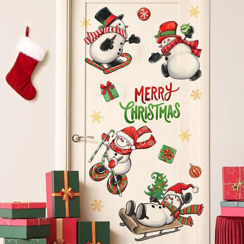Mfault Merry Christmas Tree ملصقات الحائط، الوردي الأخضر عيد الميلاد الكلب القط مخلب طباعة الزينة غرفة النوم الفن، كرة عيد الميلاد السنة الجديدة 2025 عطلة المنزل ديكور المطبخ الحيوانات الأليفة محبي الهدايا in Kuwait
