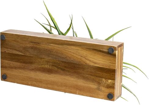MyGift 10 Inch Artificial Green Grass Plants Potted in Gray Concrete Decorative Planter, Tabletop Faux Greenery in Modern Cement Rectangular Pot Centerpiece Décor in Kuwait