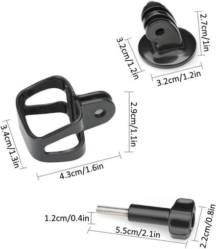 Plastic Black Stand Bike Fixed Bracket Expansion Kit Accessory for Handheld Ballhead Camera Expand More Accessories Sturdy and Suitable for Motorcycles and in Saudi Arabia