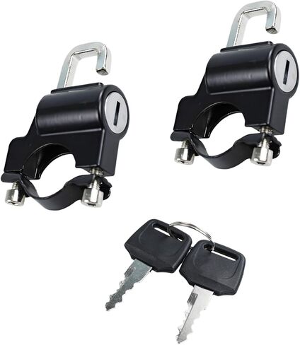 2PCS Motorcycle Helmet Lock, Heavy-Duty Anti-Theft Security Cable Lock, Universal Fit for 22-26mm Handlebars, Tamper-Resistant for Motorbike, Scooter, Street Bike in Saudi Arabia