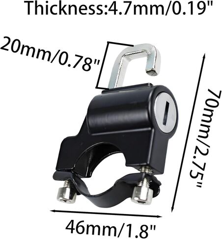 2PCS Motorcycle Helmet Lock, Heavy-Duty Anti-Theft Security Cable Lock, Universal Fit for 22-26mm Handlebars, Tamper-Resistant for Motorbike, Scooter, Street Bike in Saudi Arabia