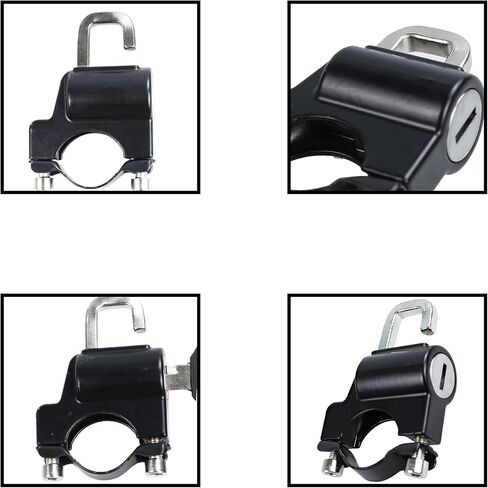 2PCS Motorcycle Helmet Lock, Heavy-Duty Anti-Theft Security Cable Lock, Universal Fit for 22-26mm Handlebars, Tamper-Resistant for Motorbike, Scooter, Street Bike in Saudi Arabia