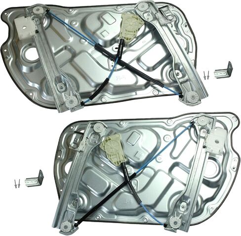 Front Driver (Left) & Passenger (Right) Side Loaded Power Window Regulator Door Fit for 2010-2016 Genesis Coupe 2.0L 3.8L 82471-2M000 82481-2M000 in Saudi Arabia