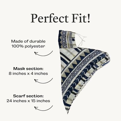 Scarf Mask – Adjustable Fashion Mask Neck Gaiter – Made of Polyester, Balaclava Mask for Women – Bandana in Saudi Arabia