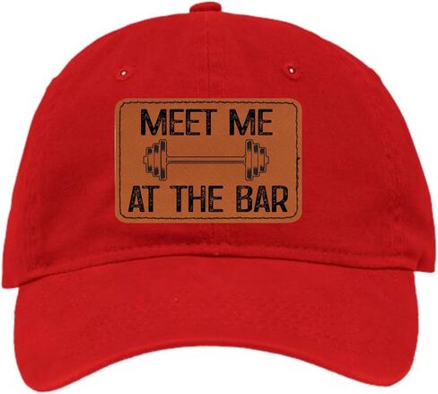 اذهب إلى كل شيء قابلني في البار بالليزر المحفور بالجلد البصة Dad Deluxe Trucker Flatbill Baseball Baseball Stembered Hat in Kuwait