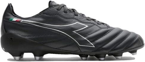 Diadora Brasil Elite 2 Tech Ita LPX Cleats Ground Cleats - جلد عالي الجودة ، خفيفة الوزن ، مصنوعة في أحذية كرة القدم إيطاليا (أبيض/أبيض) (أزرق/أبيض) in Kuwait