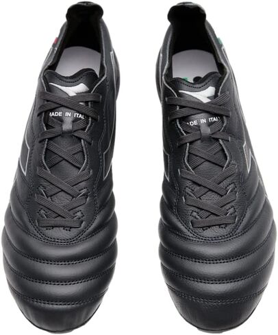 Diadora Brasil Elite 2 Tech Ita LPX Cleats Ground Cleats - جلد عالي الجودة ، خفيفة الوزن ، مصنوعة في أحذية كرة القدم إيطاليا (أبيض/أبيض) (أزرق/أبيض) in Kuwait