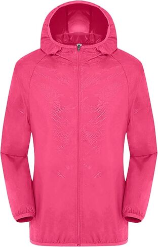 Rain Jacket Women Windbreaker Hooded Jackets Sun Protection Lightweight Jacket Packable Waterproof Rain Coat Hiking in Saudi Arabia