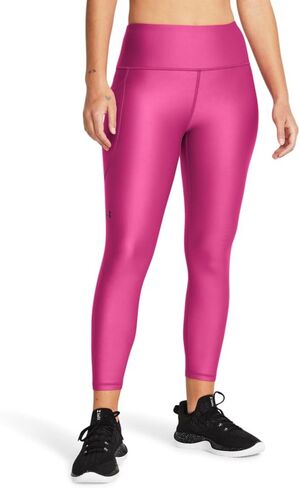 Under Armour Womens HeatGear Armour High Waisted Ankle No-Slip Leggings, (686) Astro Pink / / Black, Large in Saudi Arabia
