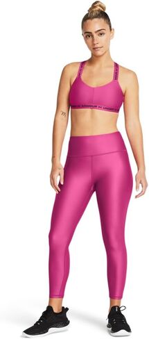 Under Armour Womens HeatGear Armour High Waisted Ankle No-Slip Leggings, (686) Astro Pink / / Black, Large in Saudi Arabia