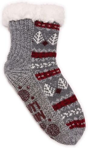 MUK LUKS Women's Pieced Cabin Sox (1 Pair Pack) in Saudi Arabia