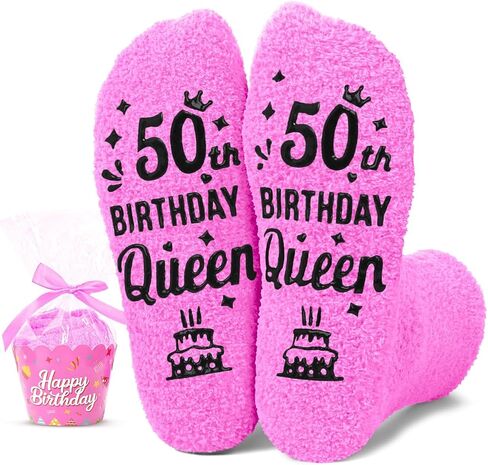 HAPPYPOP 50th Birthday Gifts for Her - Funny Socks for Women in Their 50s, 50 Year Old Birthday Gift in Kuwait