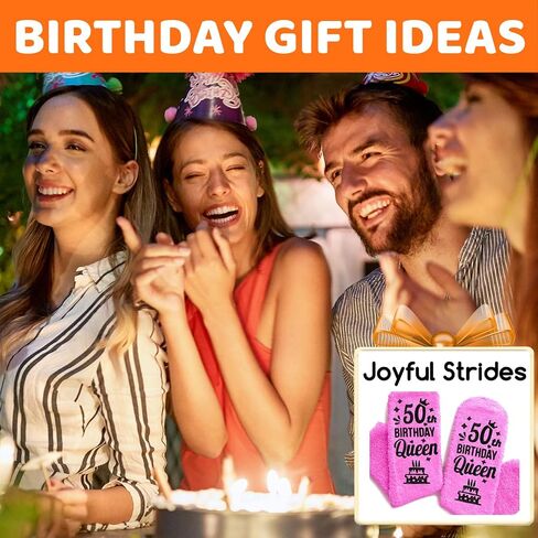 HAPPYPOP 50th Birthday Gifts for Her - Funny Socks for Women in Their 50s, 50 Year Old Birthday Gift in Kuwait