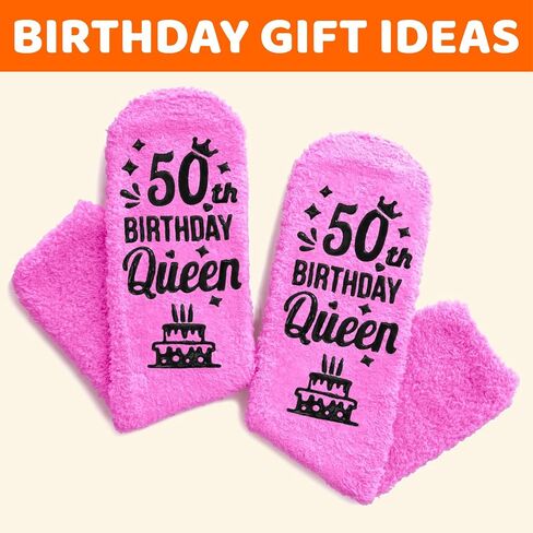 HAPPYPOP 50th Birthday Gifts for Her - Funny Socks for Women in Their 50s, 50 Year Old Birthday Gift in Kuwait