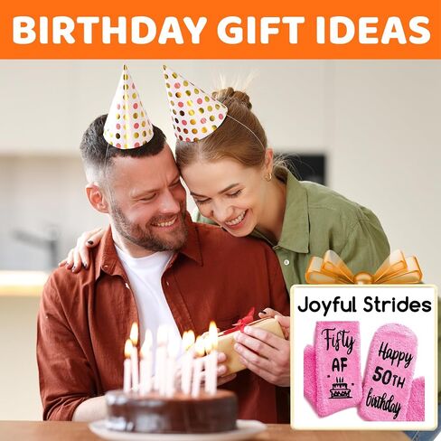 HAPPYPOP 50th Birthday Gifts for Her - Funny Socks for Women in Their 50s, 50 Year Old Birthday Gift in Kuwait