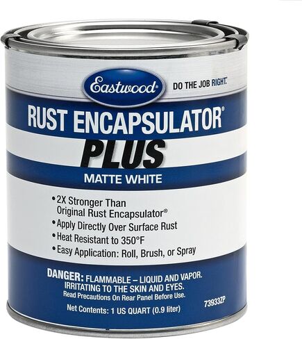 Eastwood Matte White Rust Encapsulator plus | طويلة الأمد دائمة الانتهاء 1 معطف الحد الأقصى للحماية الصدأ | مقاومة الحرارة تصل إلى 350 درجة فهرنهايت | كوارت 1 حزمة in Kuwait