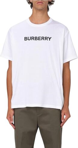 BURBERRY Logo White Cotton T-Shirt in Saudi Arabia