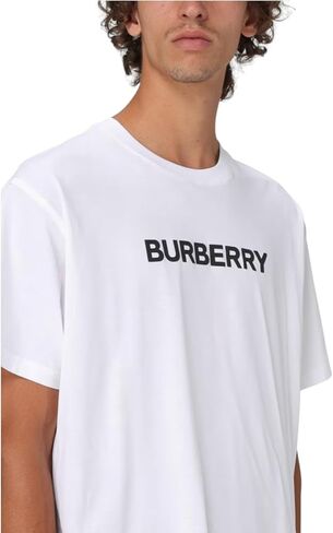 BURBERRY Logo White Cotton T-Shirt in Saudi Arabia
