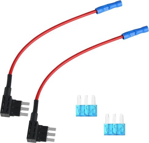Micro3 Fuse Tap Add-a-Circuit Adapter Kit, 2 Pack 12V Blade Fuse Holder with 2 20A Fuses for Auto Electrical Accessories, Underbody Lights, Dash Cams in Kuwait