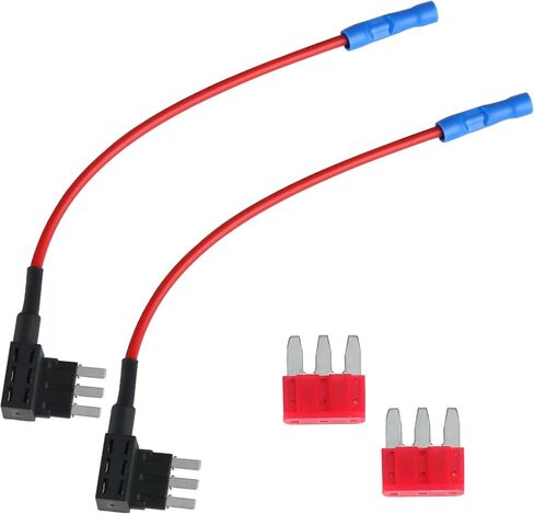 Micro3 Fuse Tap Add-a-Circuit Adapter Kit, 2 Pack 12V Blade Fuse Holder with 2 20A Fuses for Auto Electrical Accessories, Underbody Lights, Dash Cams in Kuwait