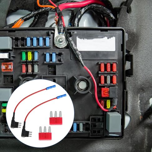 Micro3 Fuse Tap Add-a-Circuit Adapter Kit, 2 Pack 12V Blade Fuse Holder with 2 20A Fuses for Auto Electrical Accessories, Underbody Lights, Dash Cams in Kuwait
