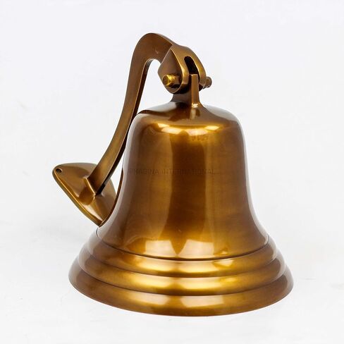 Navy's Nautical Ship's Aluminum Cast Premium Bell | Nursery Decor Gifts | Nagina International … (11 Inches, Red) in Saudi Arabia