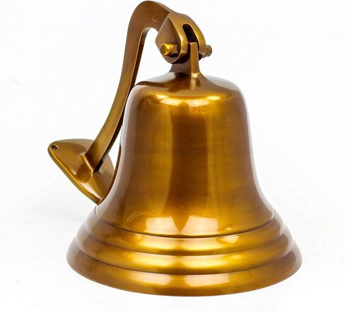 Navy's Nautical Ship's Aluminum Cast Premium Bell | Nursery Decor Gifts | Nagina International … (11 Inches, Red) in Saudi Arabia