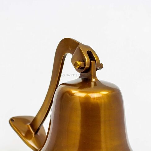 Navy's Nautical Ship's Aluminum Cast Premium Bell | Nursery Decor Gifts | Nagina International … (11 Inches, Red) in Saudi Arabia