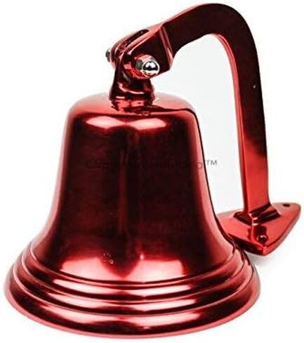 Navy's Nautical Ship's Aluminum Cast Premium Bell | Nursery Decor Gifts | Nagina International … (11 Inches, Red) in Saudi Arabia