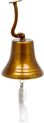 Navy's Nautical Ship's Aluminum Cast Premium Bell | Nursery Decor Gifts | Nagina International … (11 Inches, Red) in Saudi Arabia