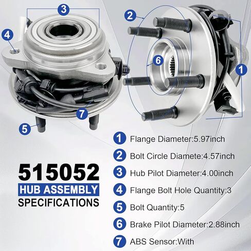 مجموعة محور العجلة الخلفية 512401 مناسبة لـ Scion FR-S 2013-2016، لسوبارو BRZ/Forester/Legacy/Outback/WRX/Crosstrek/Impreza/Sport STI 2014، لتويوتا 86 GR86، 5 عروة، قطعتان in Kuwait