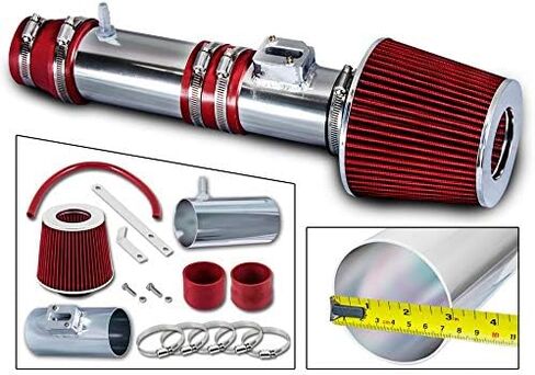 Rtunes Racing Short Ram Air Intake Kit + Filter Combo Compatible For 07-13 MDX 3.7L / 07-13 Honda Odyssey 3.5L / 09-13 Honda Pilot/Ridgeline 3.5L (Red) in Saudi Arabia
